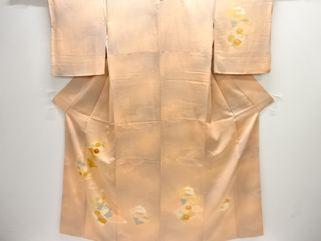 組紐に花模様刺繍訪問着